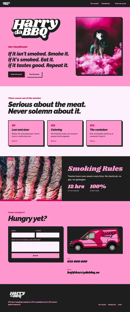 Harry da BBQ as a Standard Work website